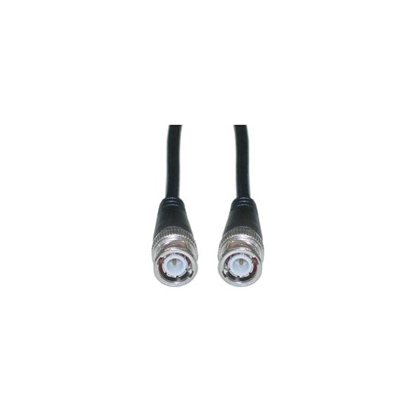 Cable coaxial Swe-Tech 3C BNC RG58/AU, 50 ohmios, negro, macho BNC, conductor central de cobre trenzado, 45% de trenza, 6 pies - FWT10X1-01106