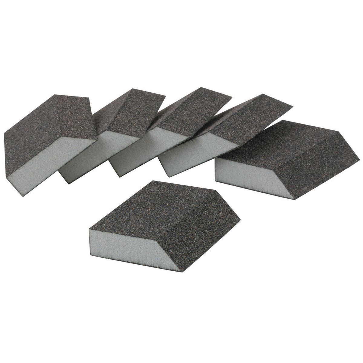 Espuma abrasiva angular de óxido de aluminio para lijar - Grano grueso, paquete de 6 - 63913