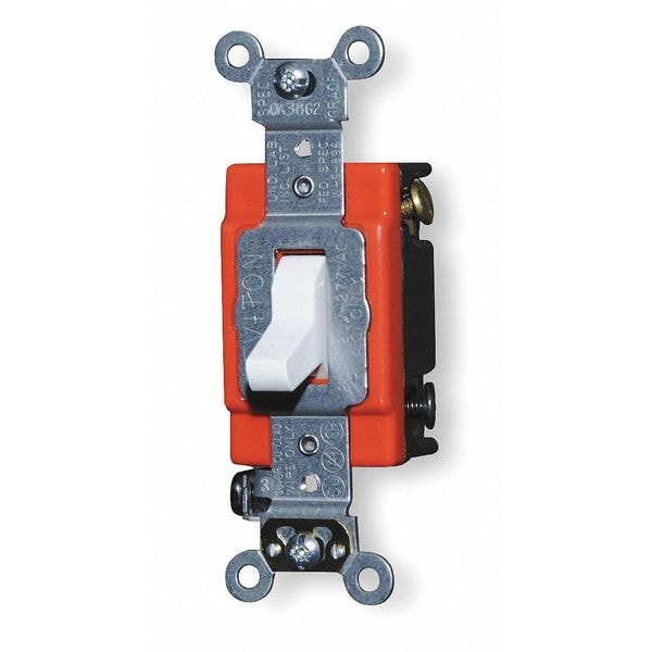 Interruptor de pared Leviton, de 4 vías, 120/277V, 20A, blanco, palanca - 1224-2W