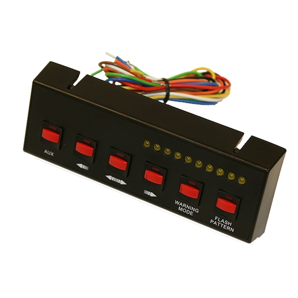 Panel de Interruptores Pre-Cableado Negro de Buyers Products 6 Interruptores 4 Encendido/Apagado 2 Momentáneos - 6391207