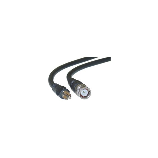 Cable de vídeo coaxial BNC a RCA Swe-Tech 3C RG59U, Negro, BNC Macho a RCA Macho, 75 Ohm, 65% Trenzado, 3 pies - FWT11X1-02103