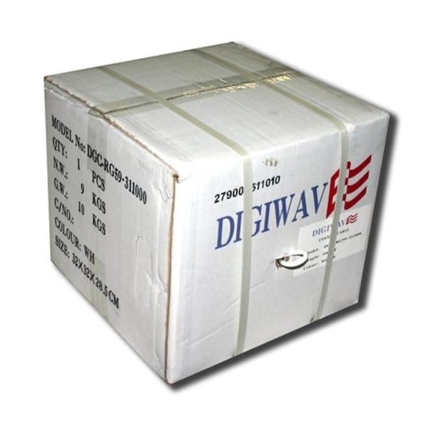 Homevision Technology Homevision Technology RG59311000W TygerWire 1000-Ft RG59 Coaxial Cable with 90 percent Braid- White - RG59311000W