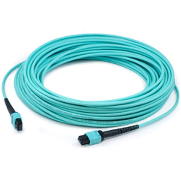 Add-On This Is A 20M Mpo (Female) To Mpo (Female) 12-Strand Aqua Crossover - ADD-MPOMPO-20M5OM4