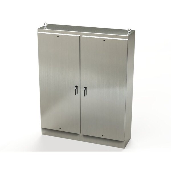 Saginaw Control & Engineering 316 Stainless Steel Electrical Enclosures, 90 in H, 20 in D, 72 in W, NEMA 3R, 4, 4X, 12, 13 - SCE-90EL7220SS6FSD