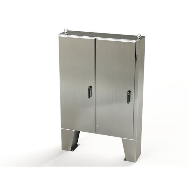 Saginaw Control & Engineering 304 Stainless Steel Electrical Enclosures, 60 in H, 12 in D, 49 in W, NEMA 3R, 4, 4X, 12, 13 - SCE-60XEL4912SSLP