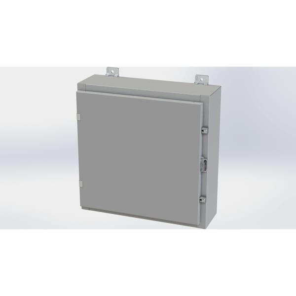 Saginaw Control & Engineering Carbon Steel Electrical Enclosures, 20 in H, 6 in D, 20 in W, NEMA 4, Hinged - SCE-20H2006LP