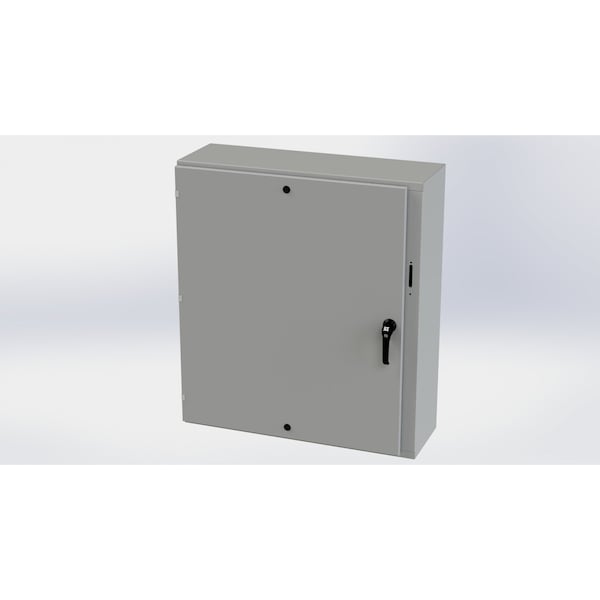 Saginaw Control & Engineering Carbon Steel Electrical Enclosures, 42 in H, 12 in D, 37.38 in W, NEMA 3R, 4, 12, 13, Hinged - SCE-42XEL3712LP