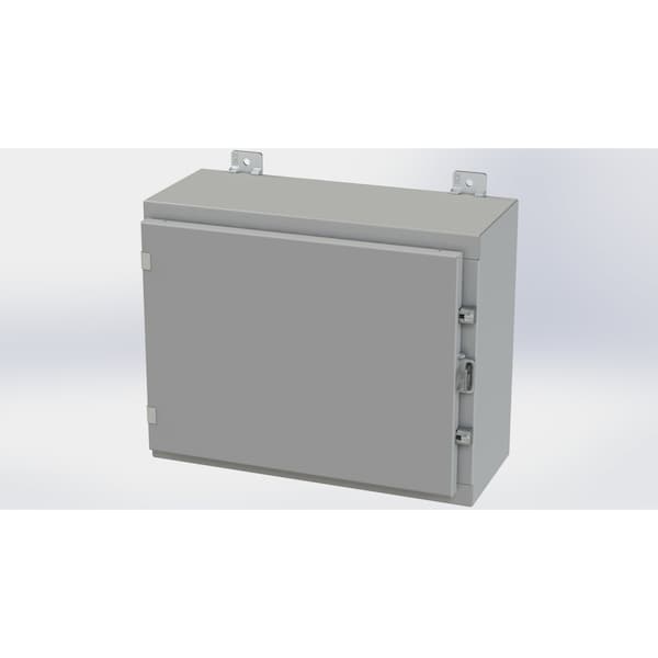 Saginaw Control & Engineering Carbon Steel Electrical Enclosures, 16 in H, 8 in D, 20 in W, NEMA 4, Hinged - SCE-16H2008LP