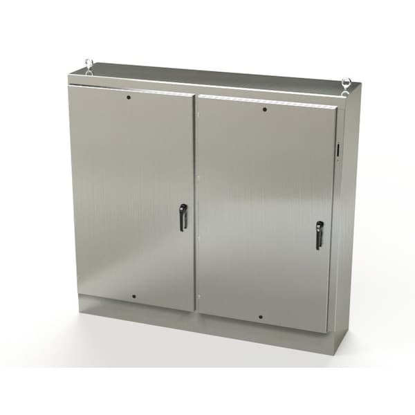 Saginaw Control & Engineering 304 Stainless Steel Electrical Enclosures, 72 in H, 18 in D, 77-3/4 in W, NEMA 3R, 4, 4X, 12, 13 - SCE-72XM7818SS
