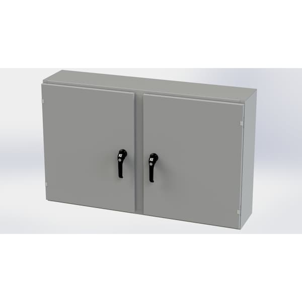Saginaw Control & Engineering Carbon Steel Electrical Enclosures, 30 in H, 10 in D, 48 in W, NEMA 3R, 4, 12, 13, Hinged - SCE-30EL4810WFLP