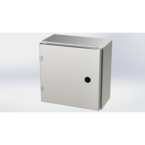 Saginaw Control & Engineering 316 Stainless Steel Electrical Enclosures, 12 in H, 6 in D, 12 in W, NEMA 3R, 4, 4X, 12, 13, Hinged - SCE-12EL1206SS6LP