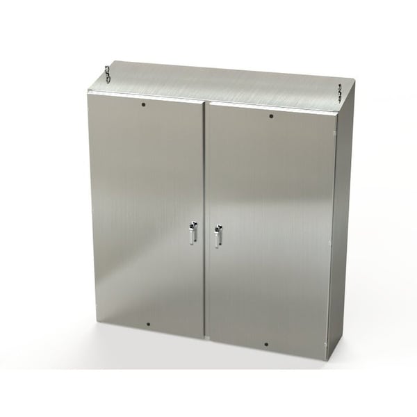 Saginaw Control & Engineering 304 Stainless Steel Electrical Enclosures, 72 in H, 18 in D, 72 in W, NEMA 3R, 4, 4X, 12, 13 - SCE-72EL7218SSST