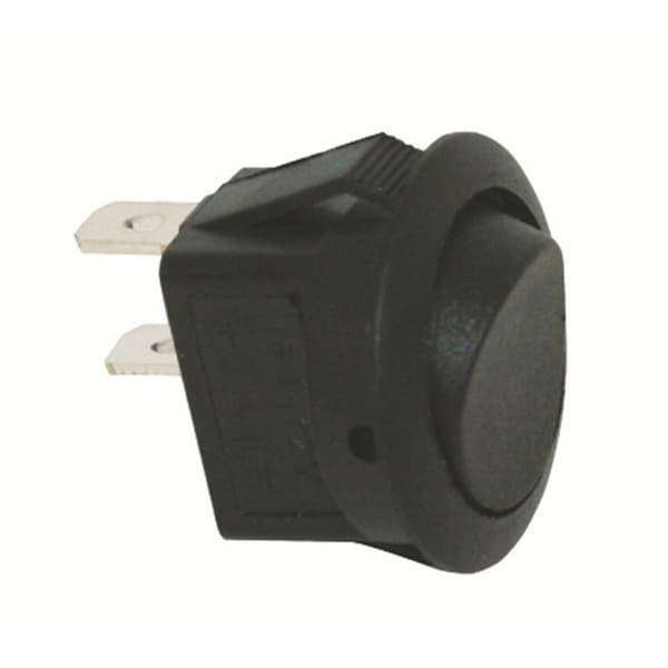 La Mejor Conexión - Interruptor Redondo Negro No Iluminado 16A 12V S.P - JTT2700J