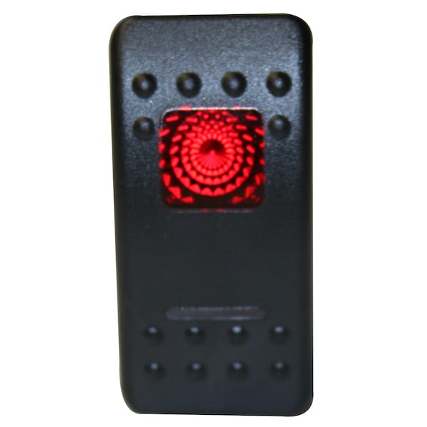 Interruptor basculante Bulldog Winch - Momentáneo (ON)/APAGADO iluminado rojo de 3 pines - 20284.
