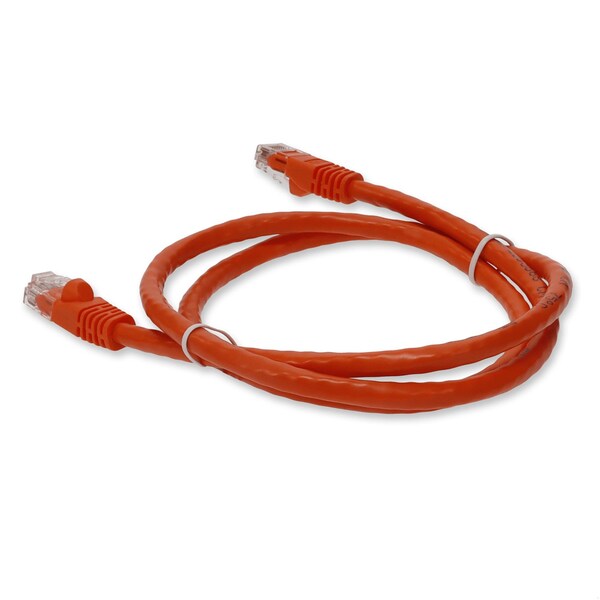 Add-On 7FT RJ-45 MALE TO RJ-45 MALE CAT6 STRAIGHT BOOTED, SNAGLESS ORANGE UTP - ADD-7FCAT6-OE-TAA