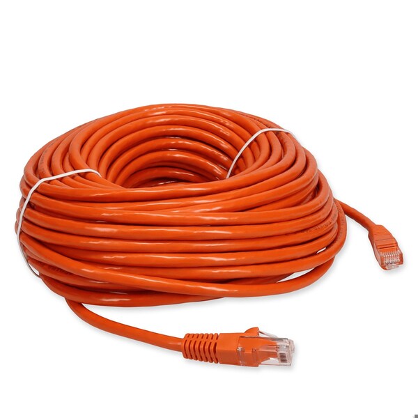 Add-On 100FT RJ-45 MALE TO RJ-45 MALE CAT6 STRAIGHT ORANGE UTP COPPER PVC PAT - ADD-100FCAT6-OE