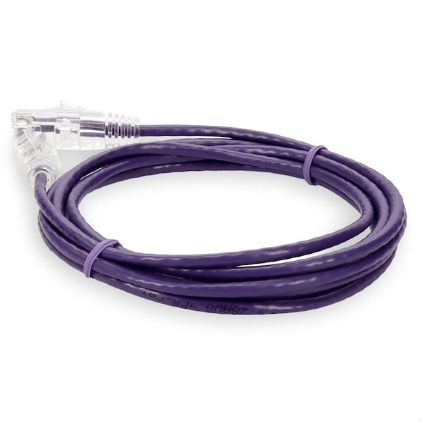 Cable de Red Morado Cat6 delgado UTP de Cobre PVC - Macho RJ-45 a Macho RJ-45 de 3 pies