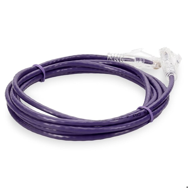 Cable de Red Morado Cat6 delgado UTP de Cobre PVC - Macho RJ-45 a Macho RJ-45 de 3 pies