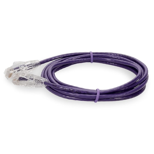 Cable de Red Morado Cat6 delgado UTP de Cobre PVC - Macho RJ-45 a Macho RJ-45 de 3 pies
