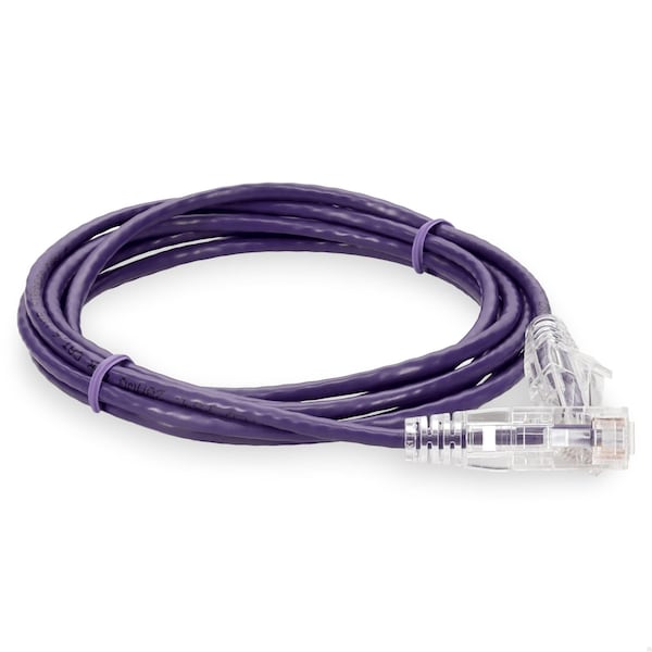 Cable de Red Morado Cat6 delgado UTP de Cobre PVC - Macho RJ-45 a Macho RJ-45 de 3 pies