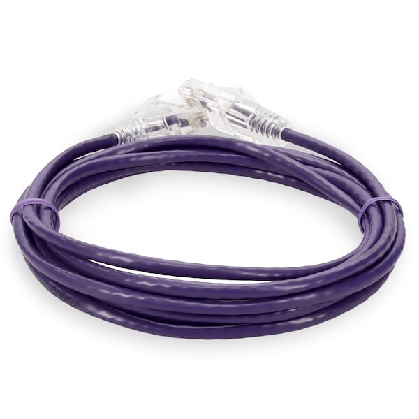 Cable de Red Morado Cat6 delgado UTP de Cobre PVC - Macho RJ-45 a Macho RJ-45 de 3 pies