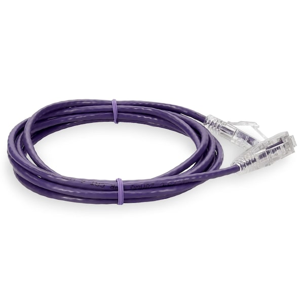 Cable de Red Morado Cat6 delgado UTP de Cobre PVC - Macho RJ-45 a Macho RJ-45 de 3 pies