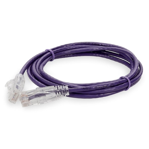 Cable de Red Morado Cat6 delgado UTP de Cobre PVC - Macho RJ-45 a Macho RJ-45 de 3 pies