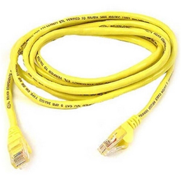 Fasttrack QZ4776 100 ft. Cat6 Yellow UTP Snagless RJ45 Male-Male Patch Snagless Cable - Yellow - 100 ft. - FA3548883