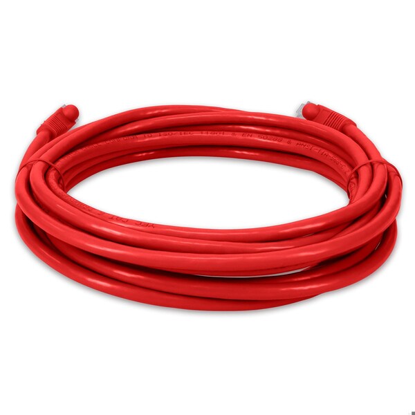 Add-On 50FT RJ-45 MALE TO RJ-45 MALE SHIELDED STRAIGHT RED CAT6 STP COPPER PV - ADD-50FCAT6S-RD