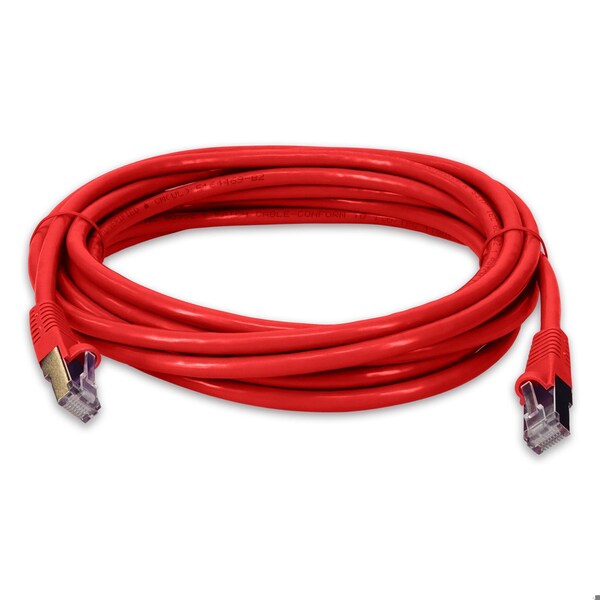 Add-On 50FT RJ-45 MALE TO RJ-45 MALE SHIELDED STRAIGHT RED CAT6 STP COPPER PV - ADD-50FCAT6S-RD