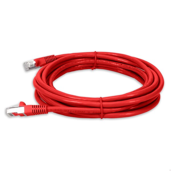 Add-On 50FT RJ-45 MALE TO RJ-45 MALE SHIELDED STRAIGHT RED CAT6 STP COPPER PV - ADD-50FCAT6S-RD