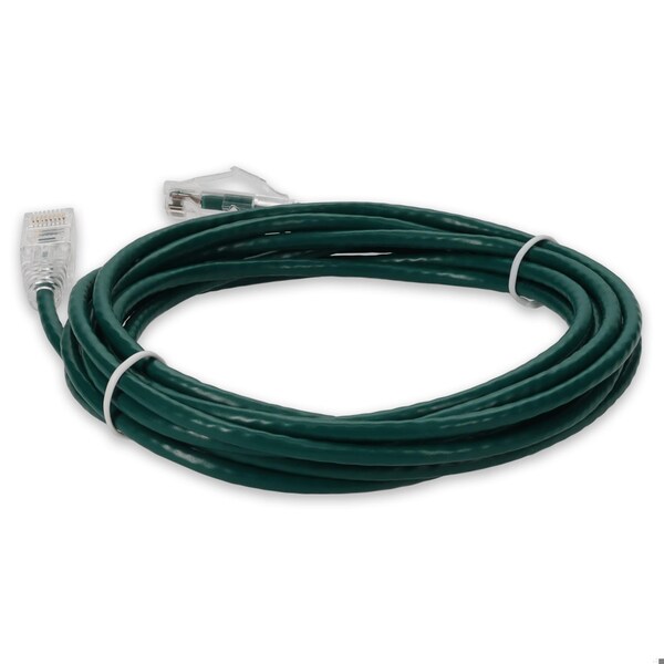 Add-On 10FT RJ-45 MALE TO RJ-45 MALE CAT6A STRAIGHT BOOTED, SNAGLESS GREEN SL - ADD-10FSLCAT6A-GN