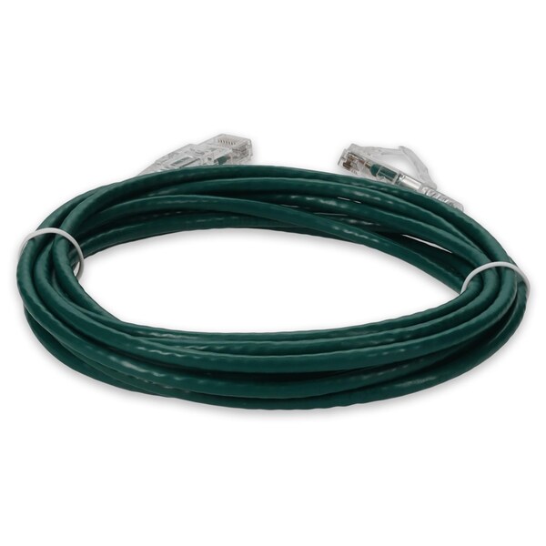 Add-On 10FT RJ-45 MALE TO RJ-45 MALE CAT6A STRAIGHT BOOTED, SNAGLESS GREEN SL - ADD-10FSLCAT6A-GN
