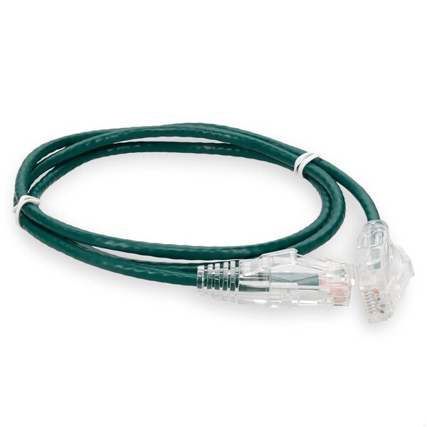 Add-On 6FT RJ-45 MALE TO RJ-45 MALE CAT6 STRAIGHT GREEN SLIM UTP COPPER PVC P - ADD-6FSLCAT6-GN