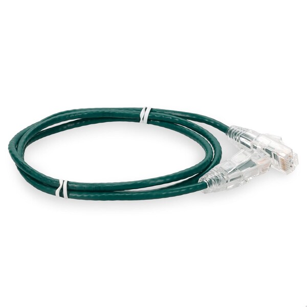 Add-On 6FT RJ-45 MALE TO RJ-45 MALE CAT6 STRAIGHT GREEN SLIM UTP COPPER PVC P - ADD-6FSLCAT6-GN