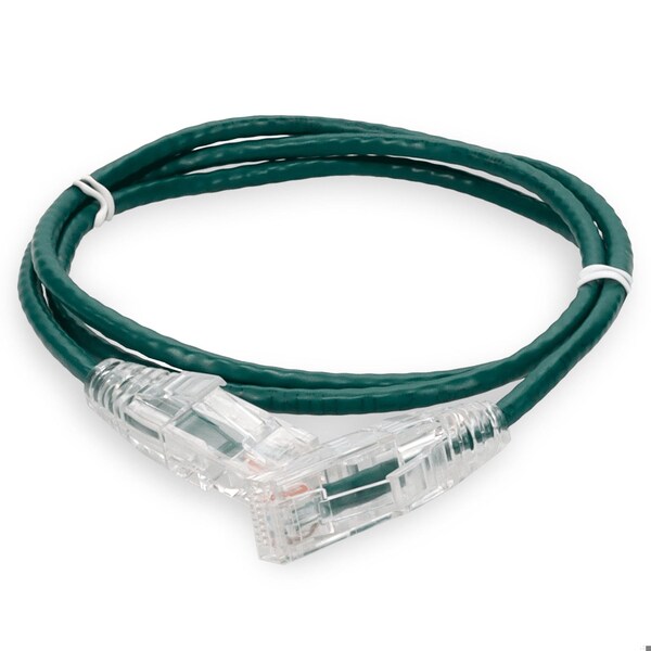 Add-On 6FT RJ-45 MALE TO RJ-45 MALE CAT6 STRAIGHT GREEN SLIM UTP COPPER PVC P - ADD-6FSLCAT6-GN