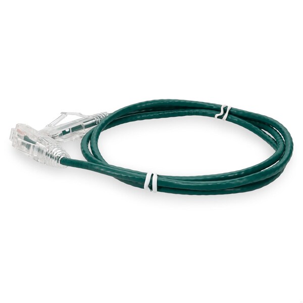 Add-On 6FT RJ-45 MALE TO RJ-45 MALE CAT6 STRAIGHT GREEN SLIM UTP COPPER PVC P - ADD-6FSLCAT6-GN