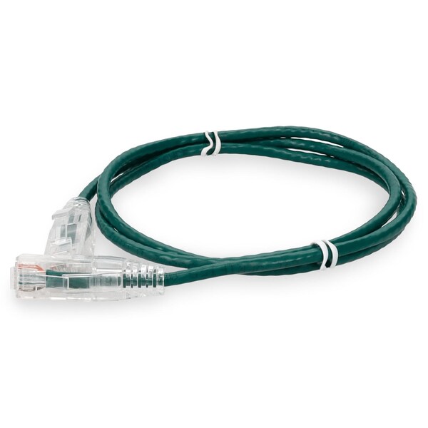 Add-On 6FT RJ-45 MALE TO RJ-45 MALE CAT6 STRAIGHT GREEN SLIM UTP COPPER PVC P - ADD-6FSLCAT6-GN