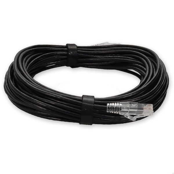 Add-On 25FT RJ-45 MALE TO RJ-45 MALE STRAIGHT BLACK CAT6 SLIM UTP COPPER PVC - ADD-25FSLCAT6-BK