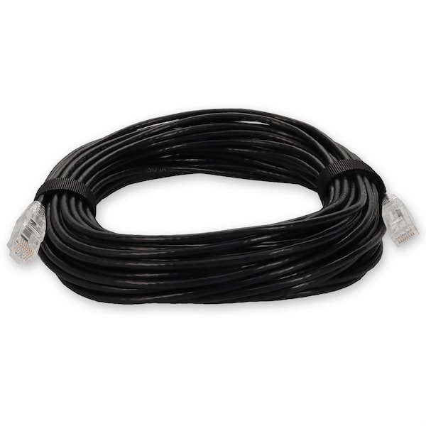 Add-On 25FT RJ-45 MALE TO RJ-45 MALE STRAIGHT BLACK CAT6 SLIM UTP COPPER PVC - ADD-25FSLCAT6-BK