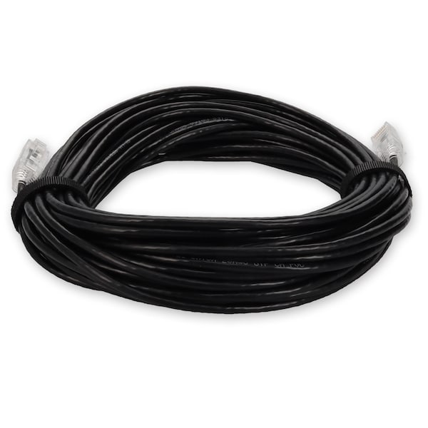 Add-On 25FT RJ-45 MALE TO RJ-45 MALE STRAIGHT BLACK CAT6 SLIM UTP COPPER PVC - ADD-25FSLCAT6-BK