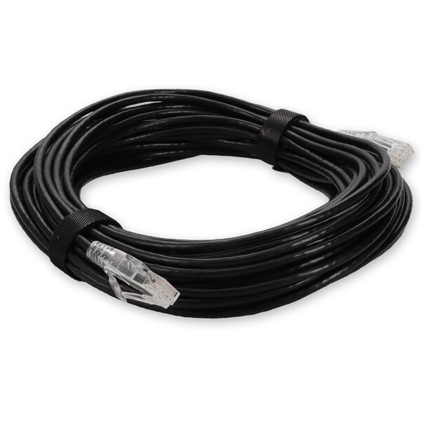 Add-On 25FT RJ-45 MALE TO RJ-45 MALE STRAIGHT BLACK CAT6 SLIM UTP COPPER PVC - ADD-25FSLCAT6-BK