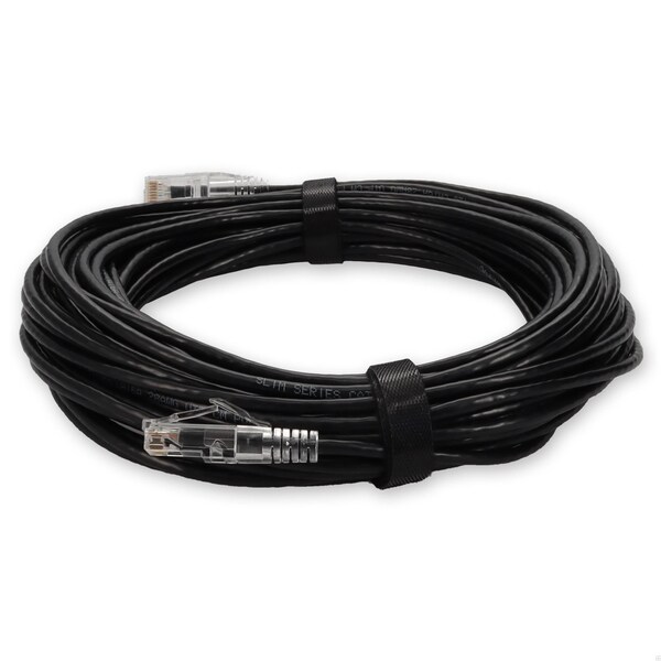 Add-On 25FT RJ-45 MALE TO RJ-45 MALE STRAIGHT BLACK CAT6 SLIM UTP COPPER PVC - ADD-25FSLCAT6-BK
