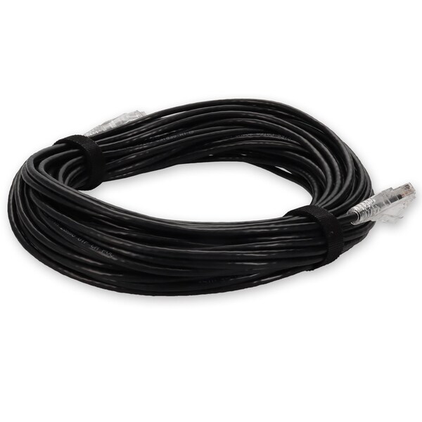 Add-On 25FT RJ-45 MALE TO RJ-45 MALE STRAIGHT BLACK CAT6 SLIM UTP COPPER PVC - ADD-25FSLCAT6-BK