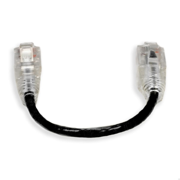 Cable macho a macho CAT6 RJ-45 de 6 pulgadas en negro