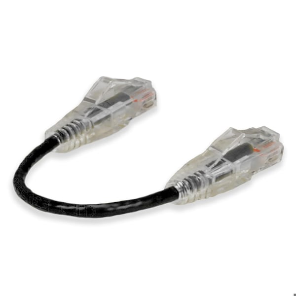 Cable macho a macho CAT6 RJ-45 de 6 pulgadas en negro