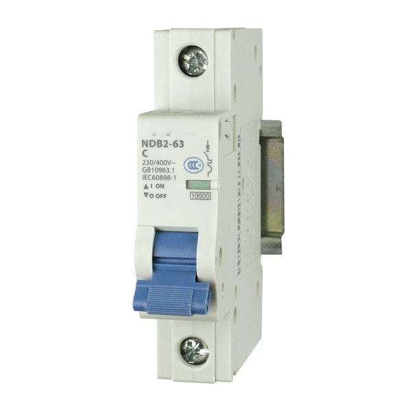 Automation Systems Interconnect 20 Amp Standard 18mm MCB, 1 Pole, UL1077, B Trip Curve, 12PK - NDB2-63B20-1
