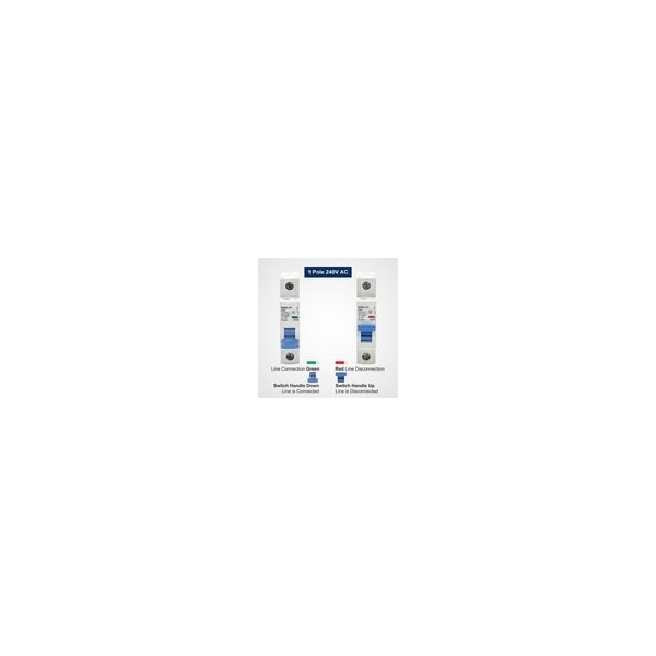 Automation Systems Interconnect 20 Amp Standard 18mm MCB, 1 Pole, UL1077, B Trip Curve, 12PK - NDB2-63B20-1