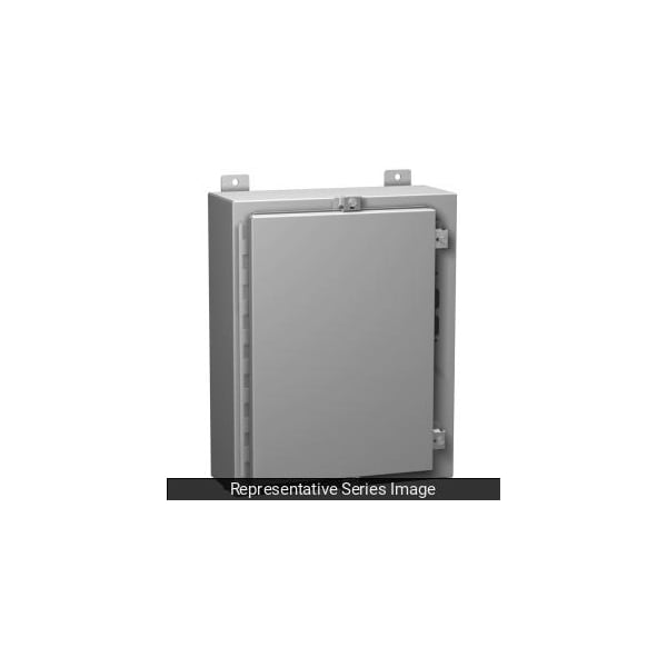 Hammond Steel Electrical Enclosures, 42 in H, 12 in D, 31.38 in W, NEMA 4, Hinged - 1447SN4H12