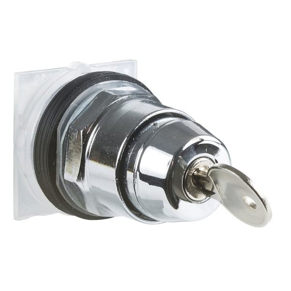 Interruptor selector de llave Schneider Electric, Harmony 9001K, metal, interruptor de llave, 30mm, llave 455, 2 posiciones, quedarse en posición - 9001KS11K1R.